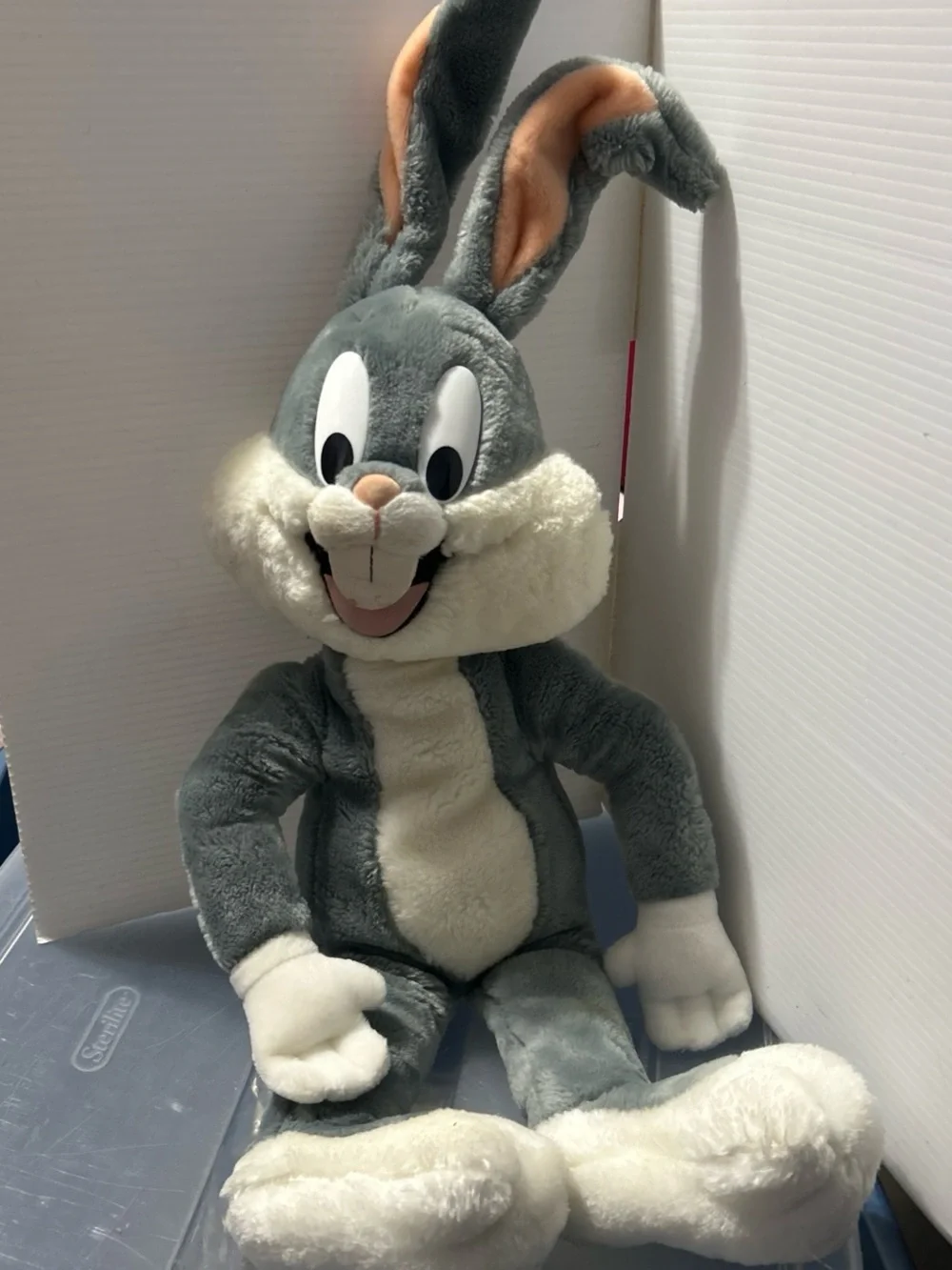 Warner Bros. Gray and White Plush Bugs Bunny Stuffed Animal
